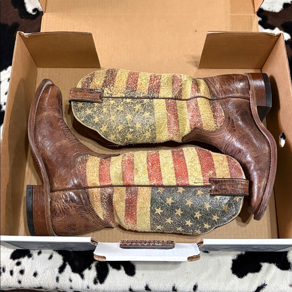 Boulet Rodeo Collection American Flag Boots; Size 7 - Picture 7 of 9